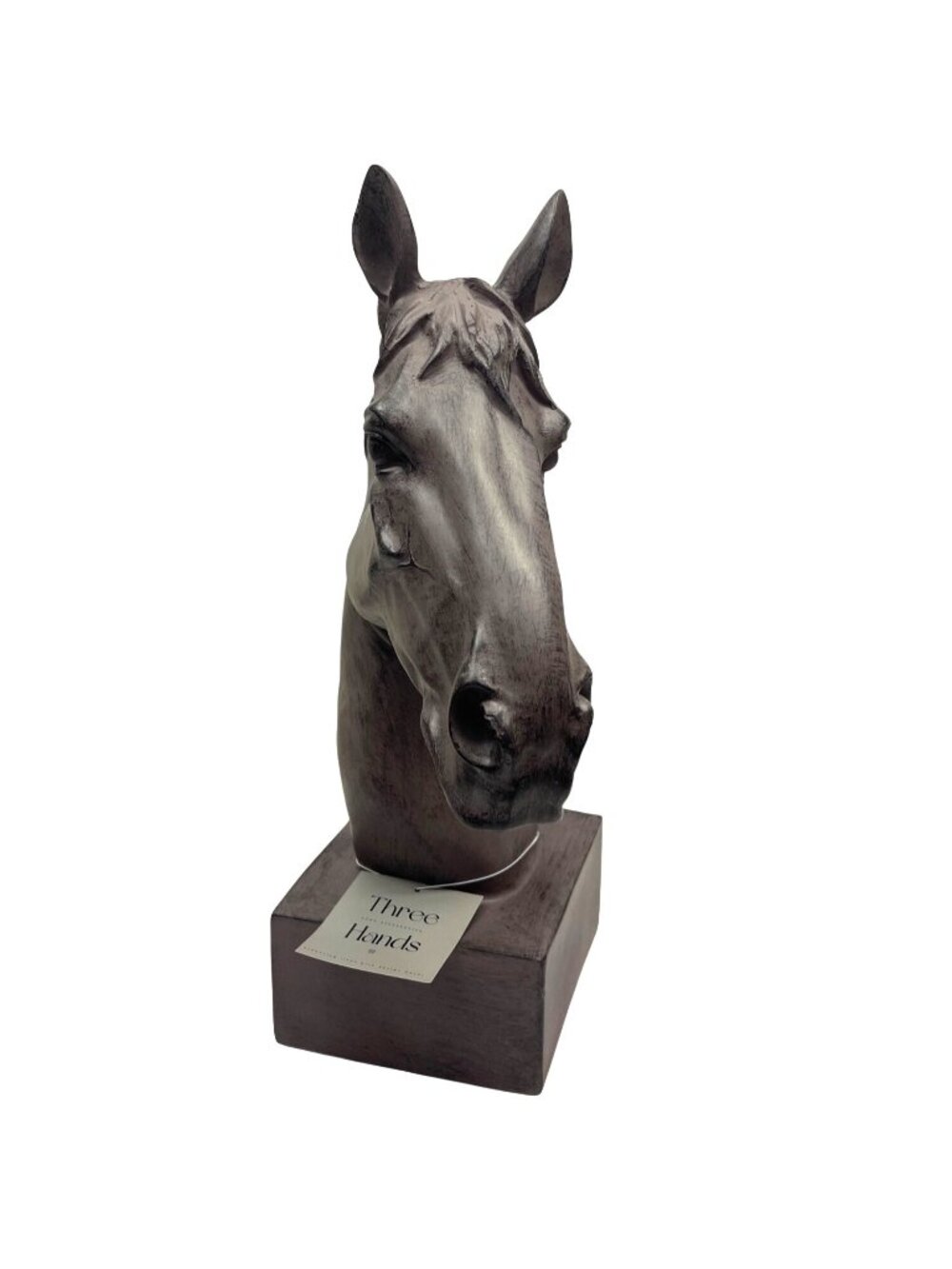 Horse Head Sculpture Statue Brown Finish Home Decor Accent By Three Hands C196